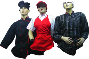 Variados modelos de ropa para chef